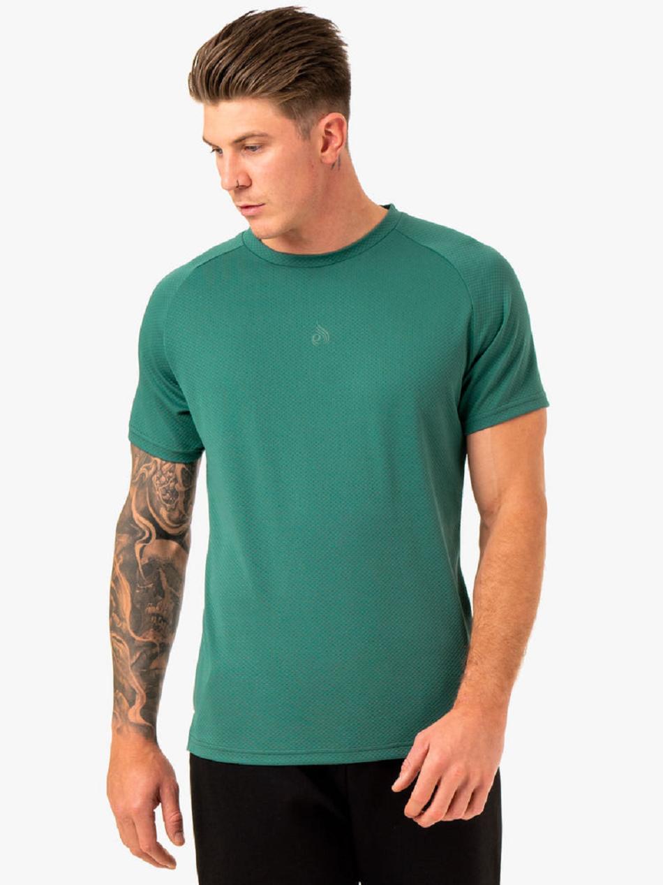 Green Men\'s Ryderwear Enhance T-Shirt Top | DF9057095