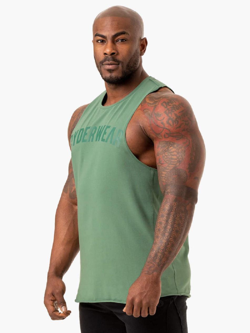 Green Men's Ryderwear Force Baller Tank Top | NG8516661