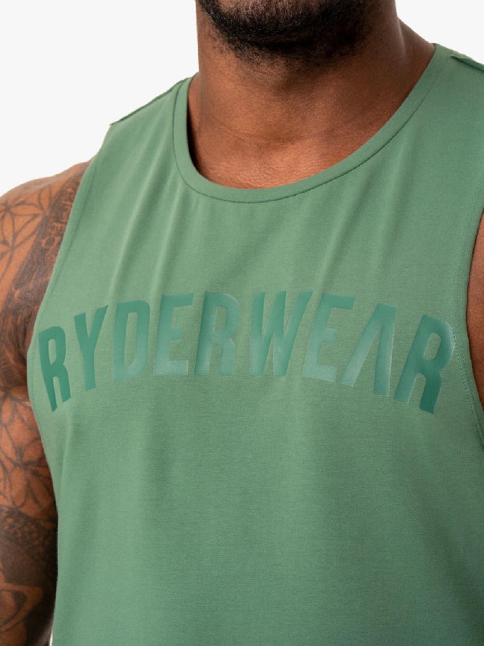 Green Men's Ryderwear Force Baller Tank Top | NG8516661