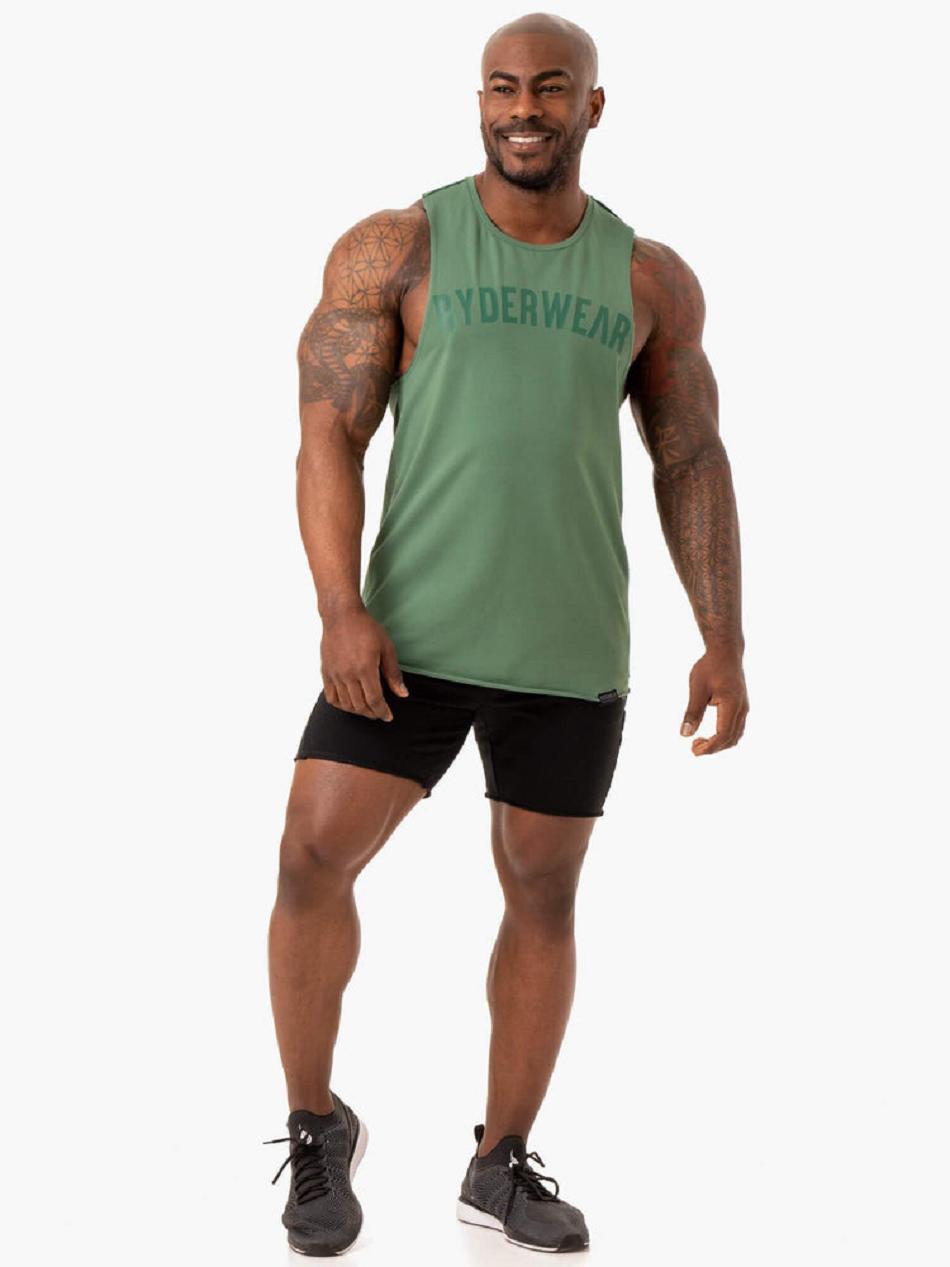 Green Men's Ryderwear Force Baller Tank Top | NG8516661