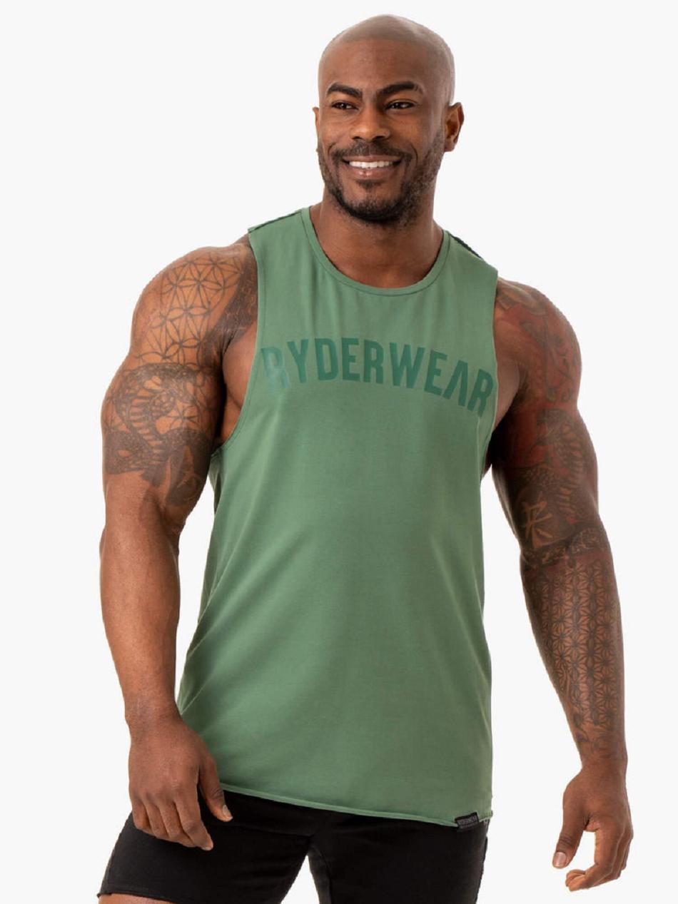 Green Men\'s Ryderwear Force Baller Tank Top | NG8516661