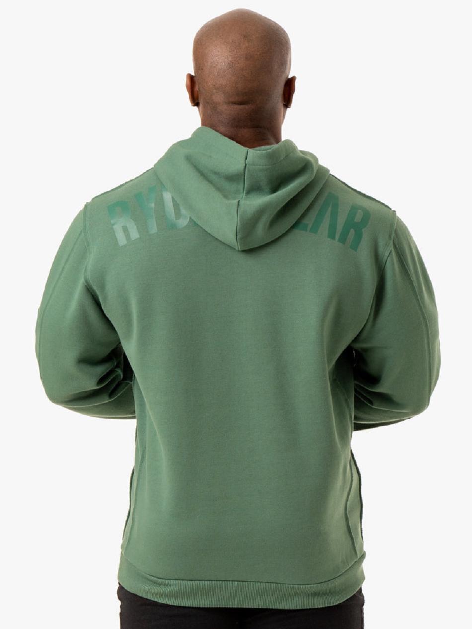 Green Men's Ryderwear Force Pullover Hoodie | 6D8887796