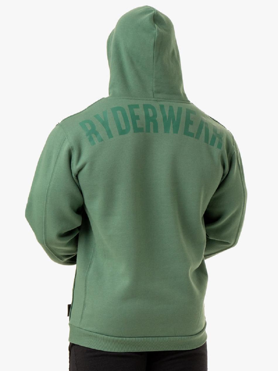 Green Men's Ryderwear Force Pullover Hoodie | 6D8887796