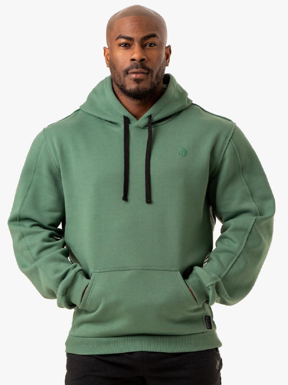 Green Men's Ryderwear Force Pullover Hoodie | 6D8887796