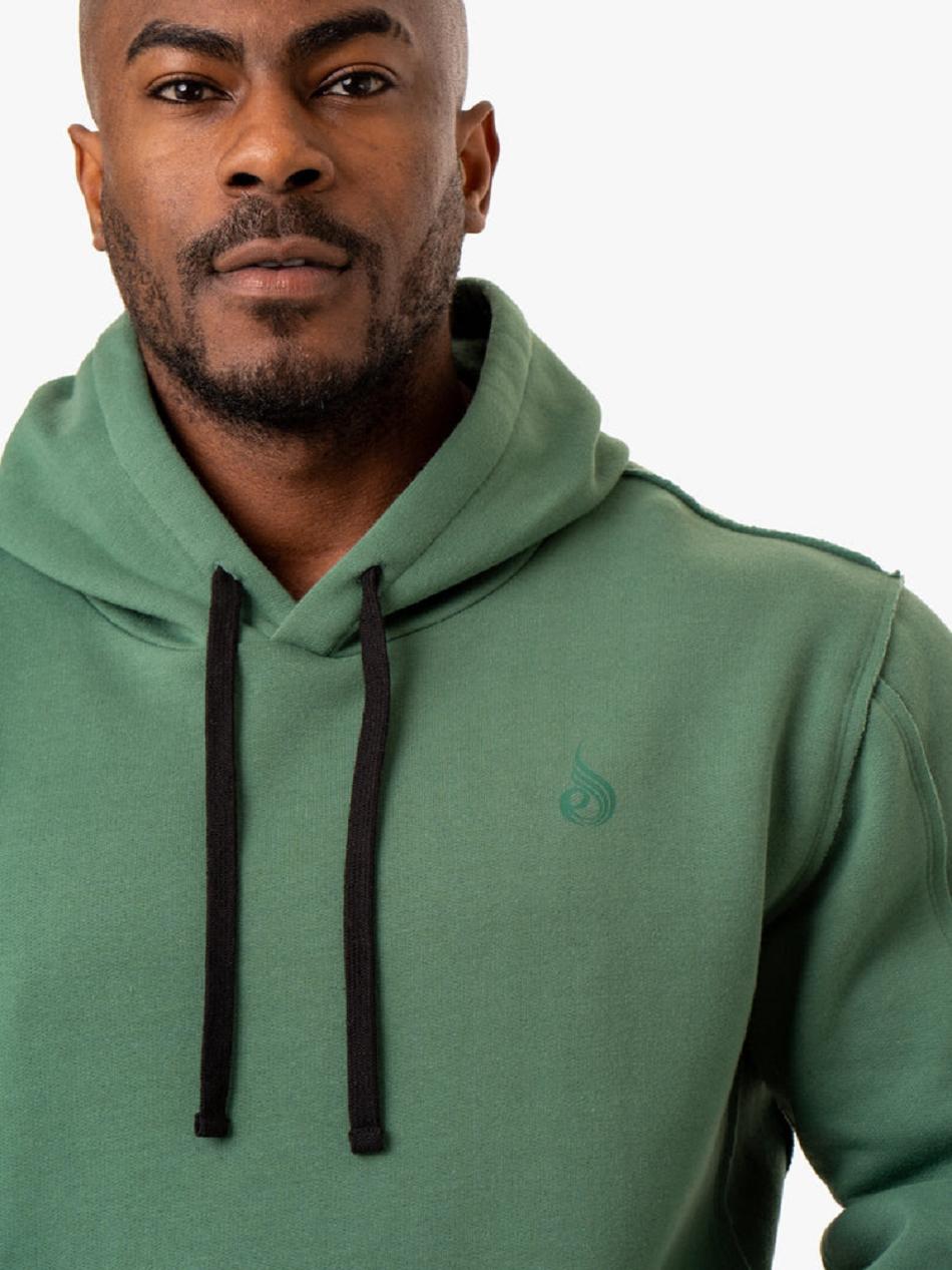 Green Men's Ryderwear Force Pullover Hoodie | 6D8887796