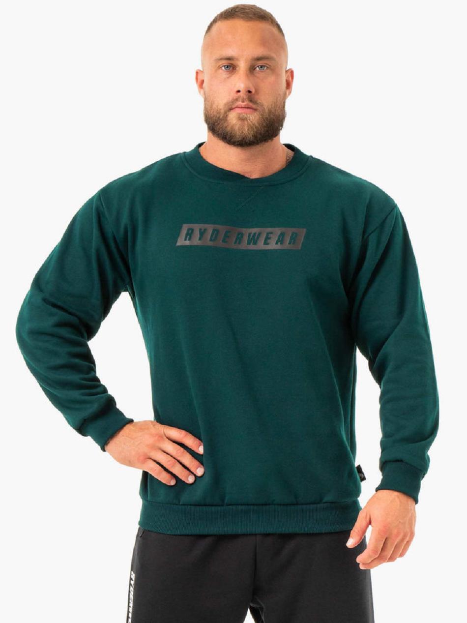 Green Men\'s Ryderwear Force Pullover Sweaters | SF9080535