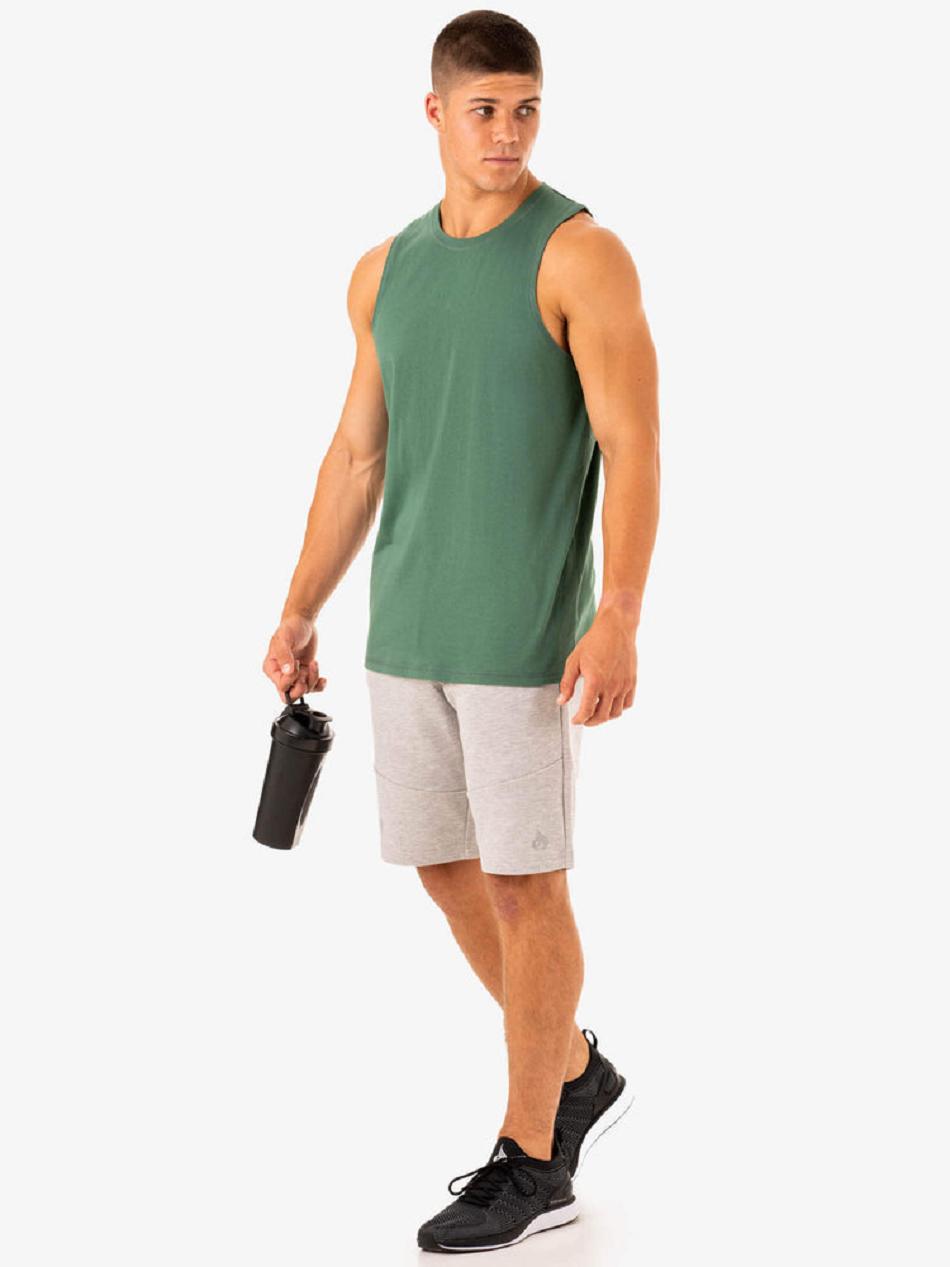 Green Men's Ryderwear Limitless Baller Tanks | MT8086293