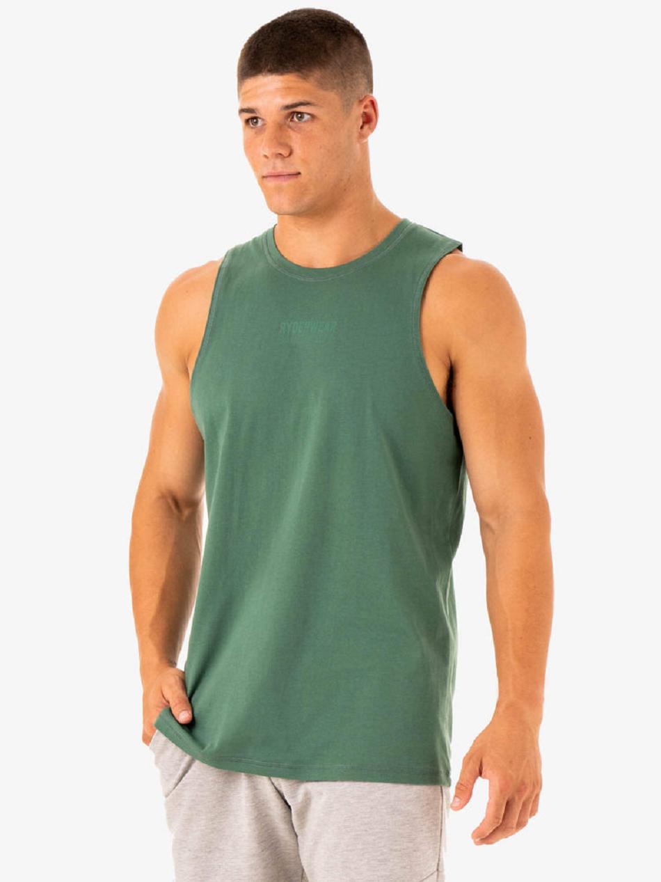 Green Men\'s Ryderwear Limitless Baller Tanks | MT8086293