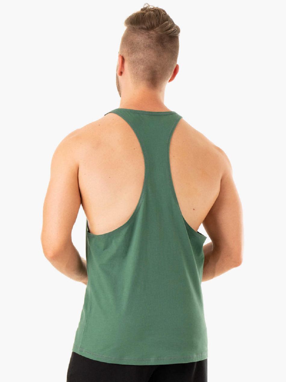 Green Men's Ryderwear Limitless Stringer T-Back Tanks | 83JS74566