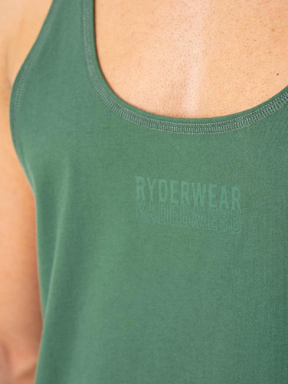 Green Men's Ryderwear Limitless Stringer T-Back Top | YGJ29303