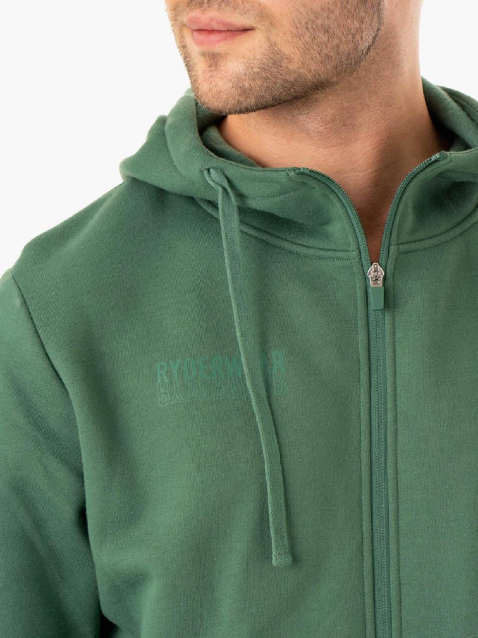 Green Men's Ryderwear Limitless Zip Up Jacket Top | 88RW52870