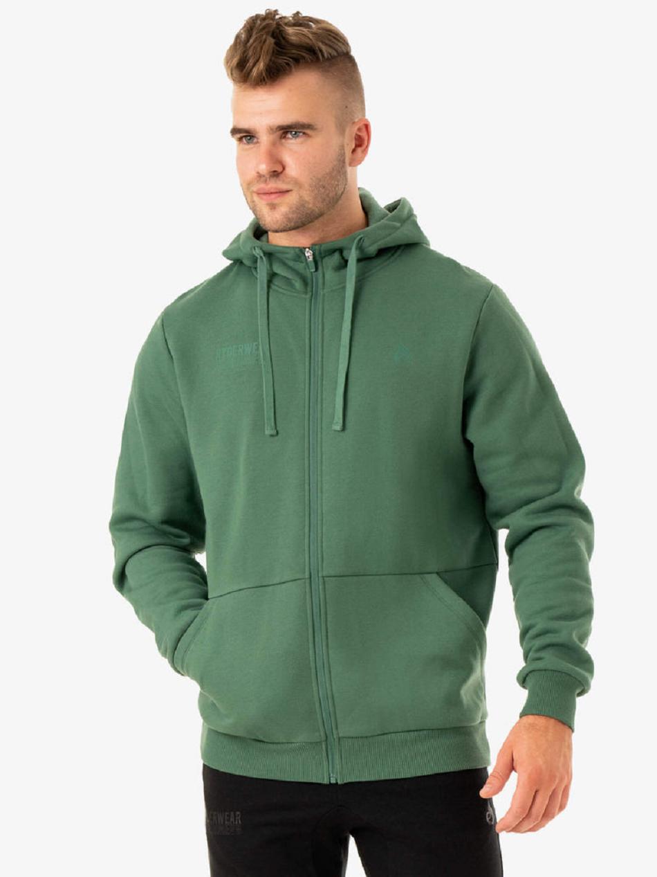 Green Men\'s Ryderwear Limitless Zip Up Jacket Top | 88RW52870