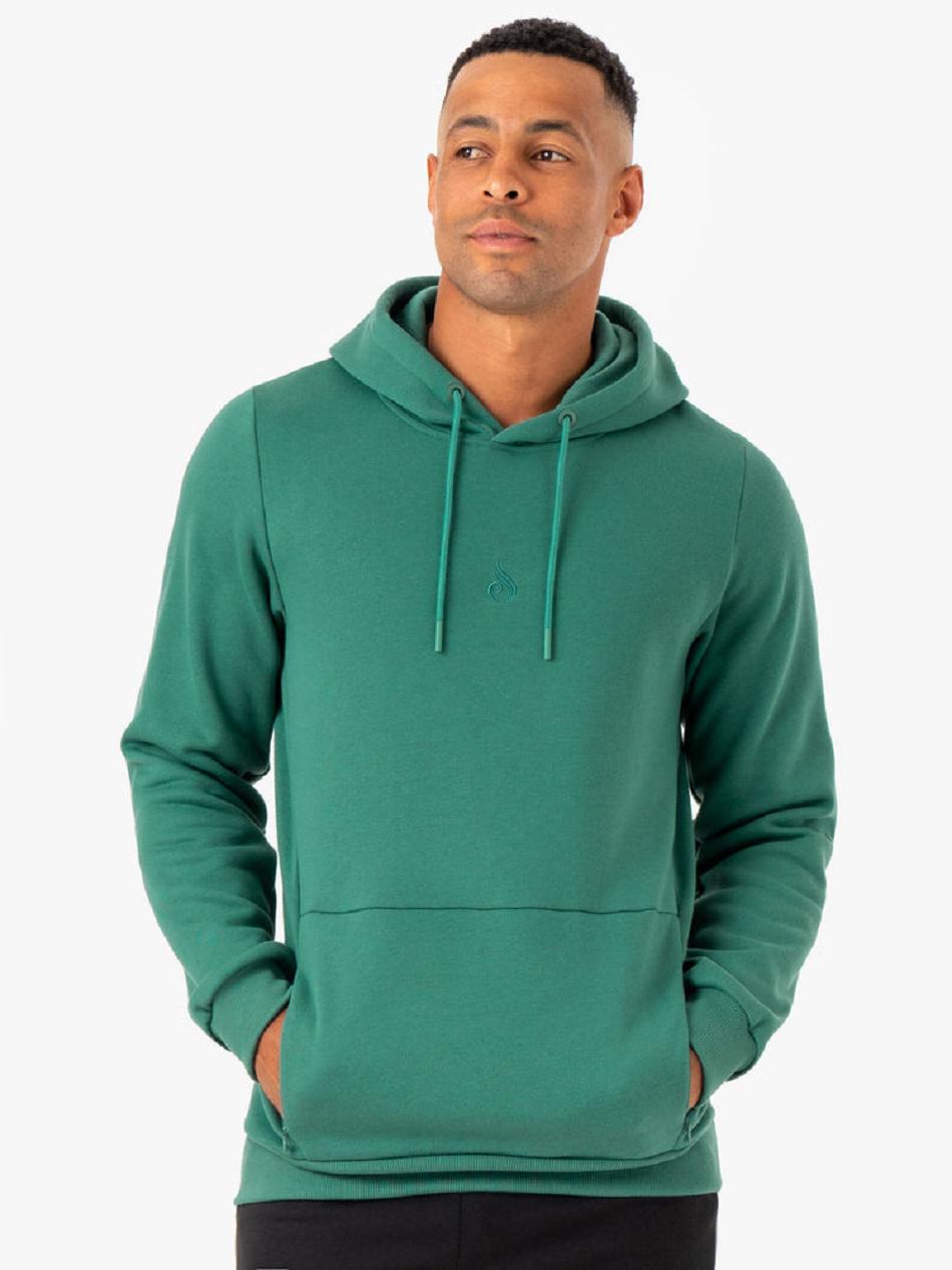 Green Men's Ryderwear Restore Pullover Hoodie Top | 139Y49873