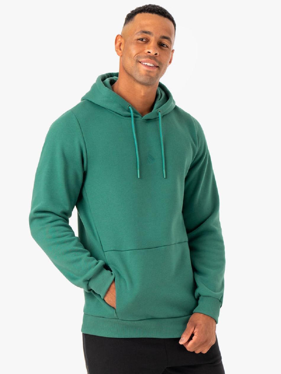 Green Men\'s Ryderwear Restore Pullover Hoodie Top | 139Y49873