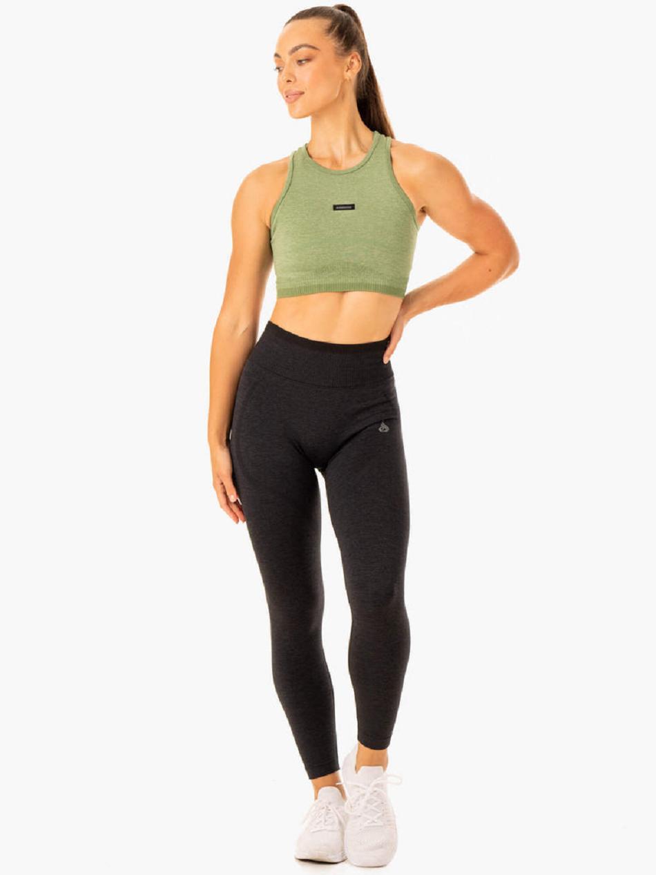 Green Women's Ryderwear Excel Seamless Tank Top | 63RC72562