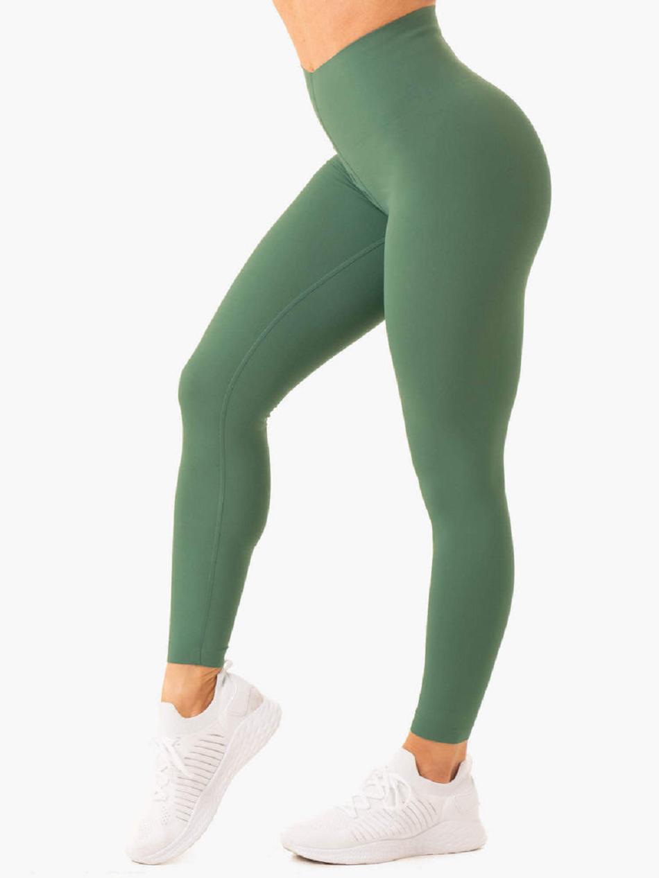 Green Women's Ryderwear Extend Compression Leggings | MT3814617