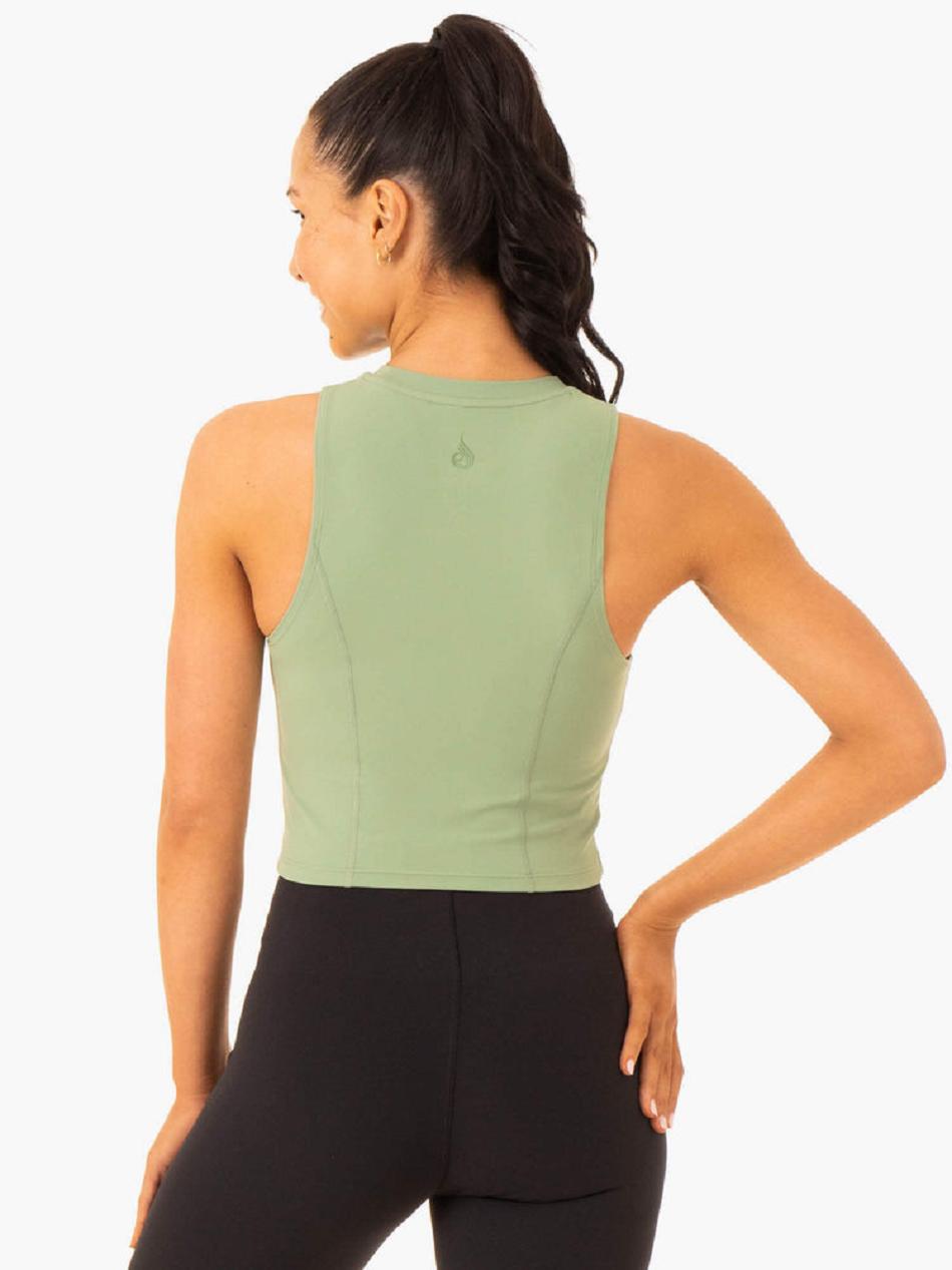 Green Women's Ryderwear Highlight Compression Tanks | 66RW51192