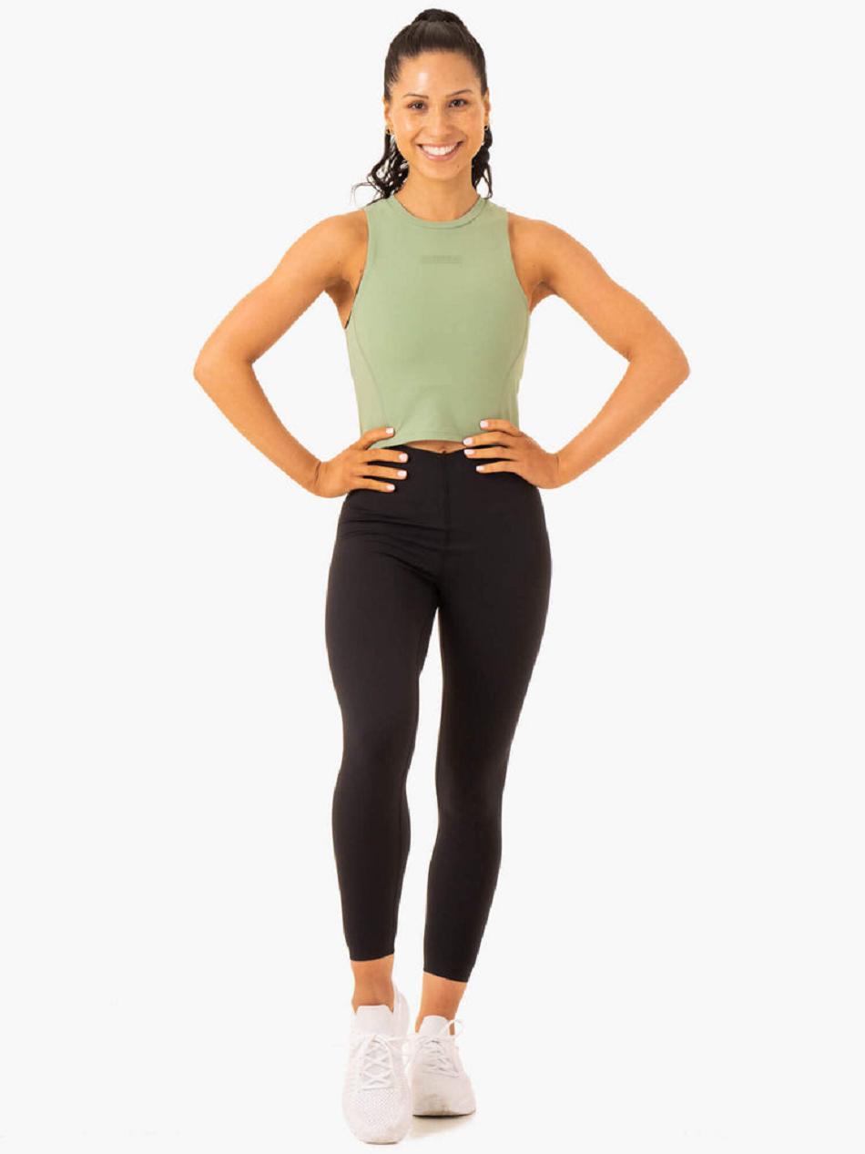 Green Women's Ryderwear Highlight Compression Tanks | 66RW51192