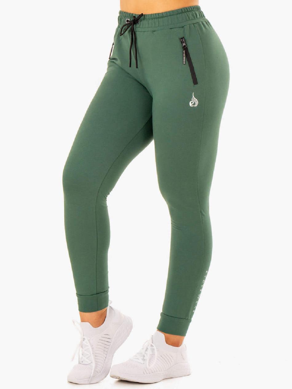 Green Women's Ryderwear Luxe Track Pants Trackset | 6D7136488