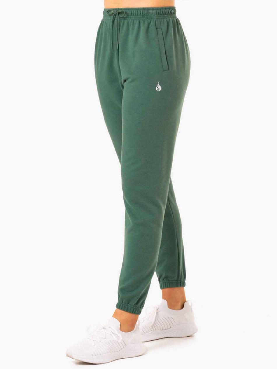 Green Women\'s Ryderwear Off-Duty Fleece Track Pants | 114S75574