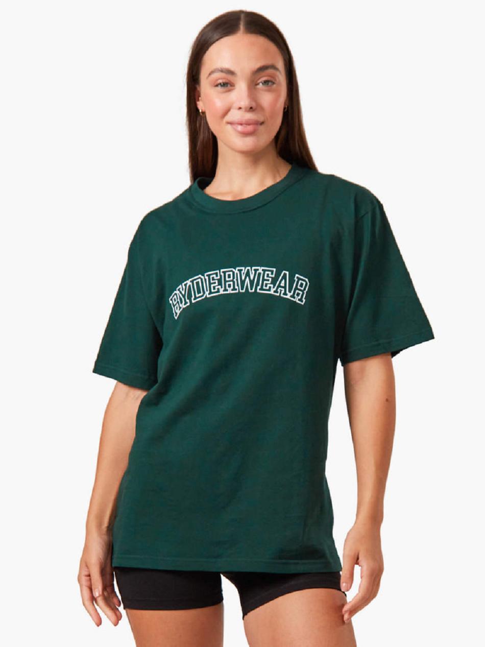 Green Women\'s Ryderwear Oversized T-shirt | FG6968037