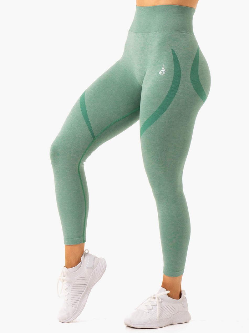 Green Women's Ryderwear Sculpt Leggings Seamless | G2T37951