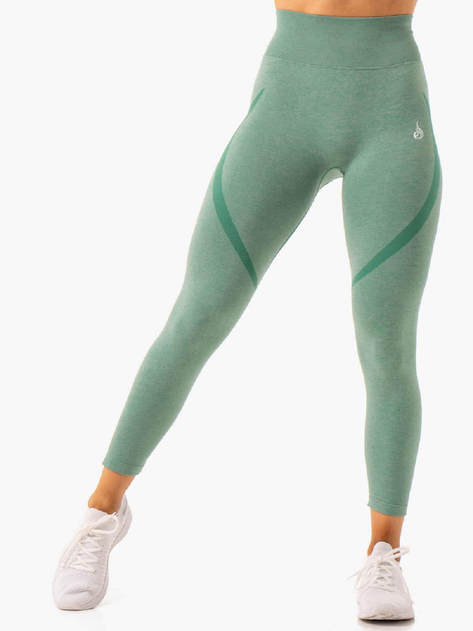 Green Women's Ryderwear Sculpt Leggings Seamless | G2T37951