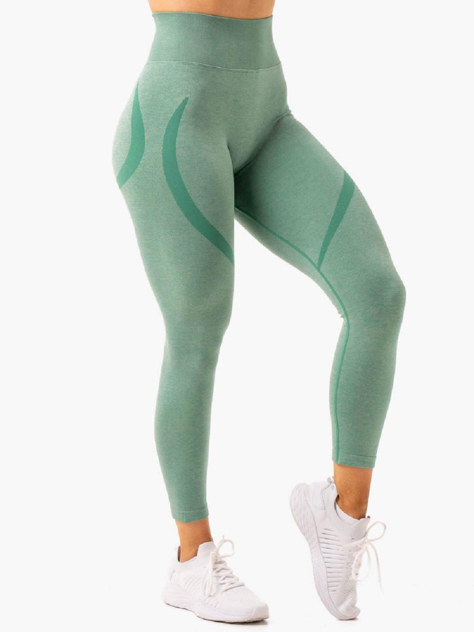 Green Women's Ryderwear Sculpt Leggings Seamless | G2T37951