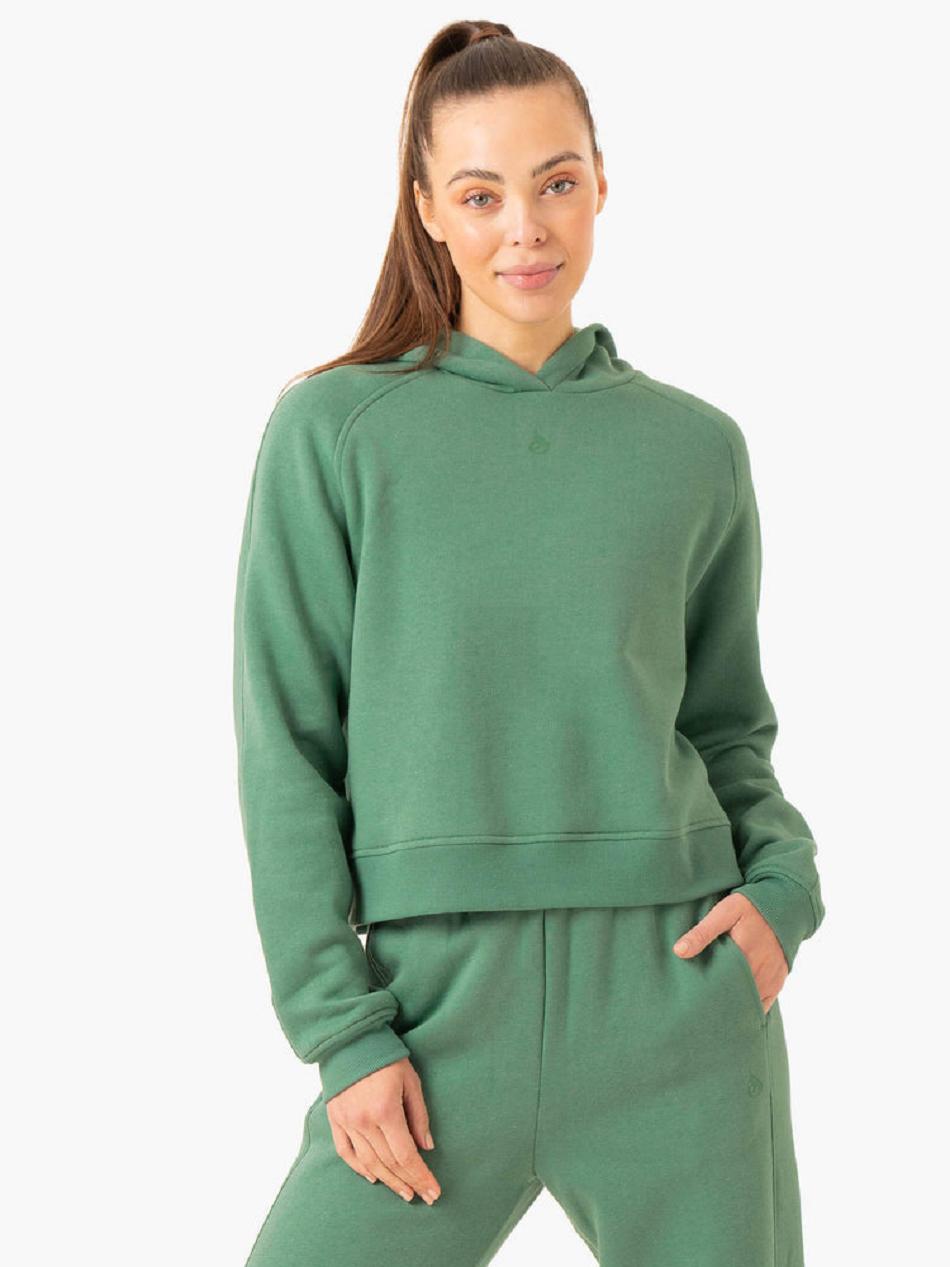 Green Women\'s Ryderwear Sideline Hoodie Trackset | 75NG67269