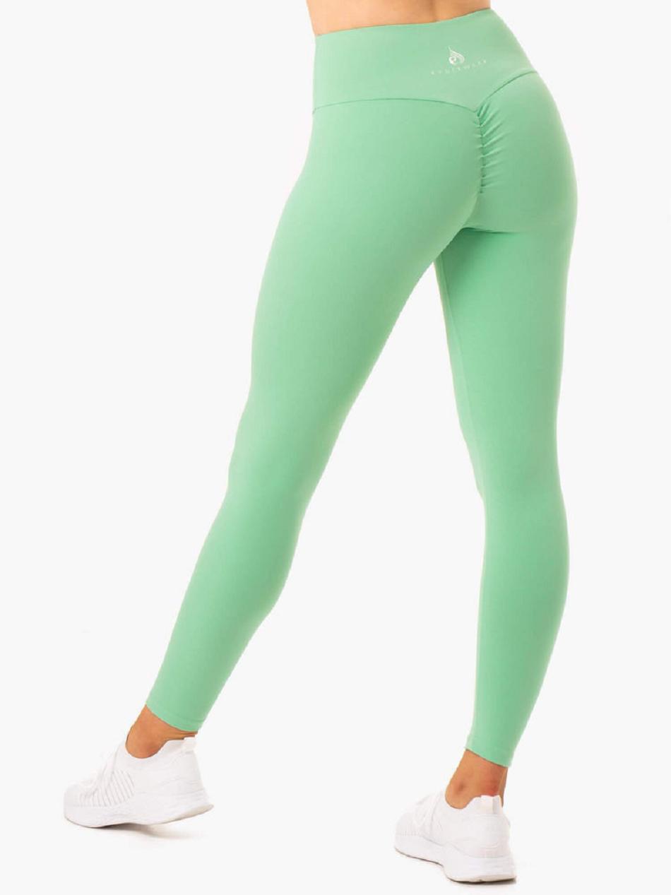 Green Women's Ryderwear Staples Scrunch Bum Leggings | 40RW56649