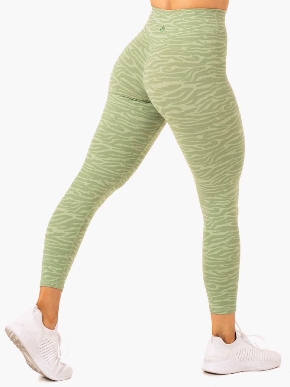 Green Women\'s Ryderwear Transform High Waisted Leggings | FG3948200