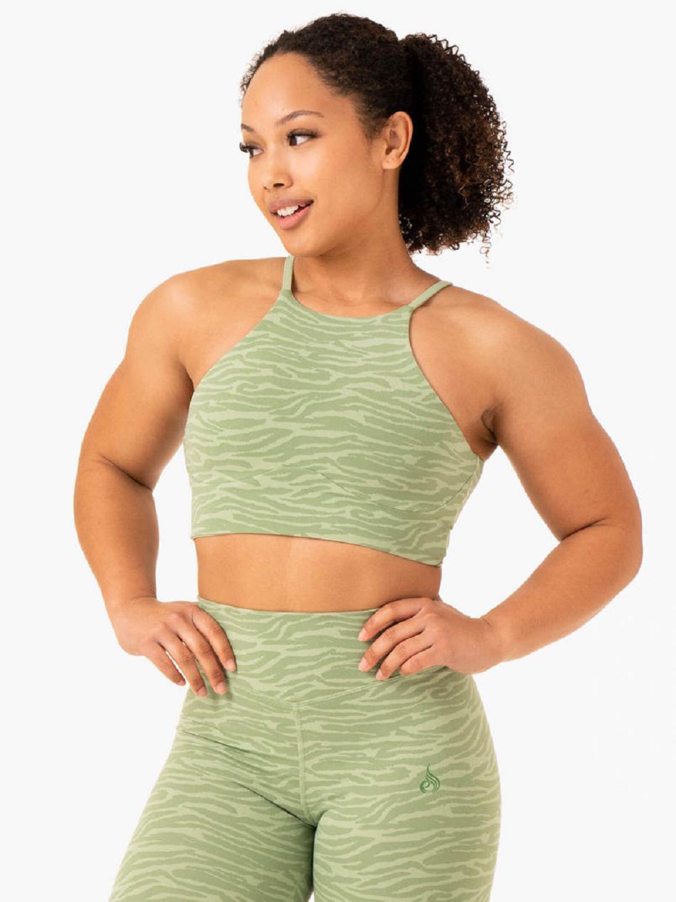 Green Women's Ryderwear Transform Reversible Sports Bras | 53FV48823