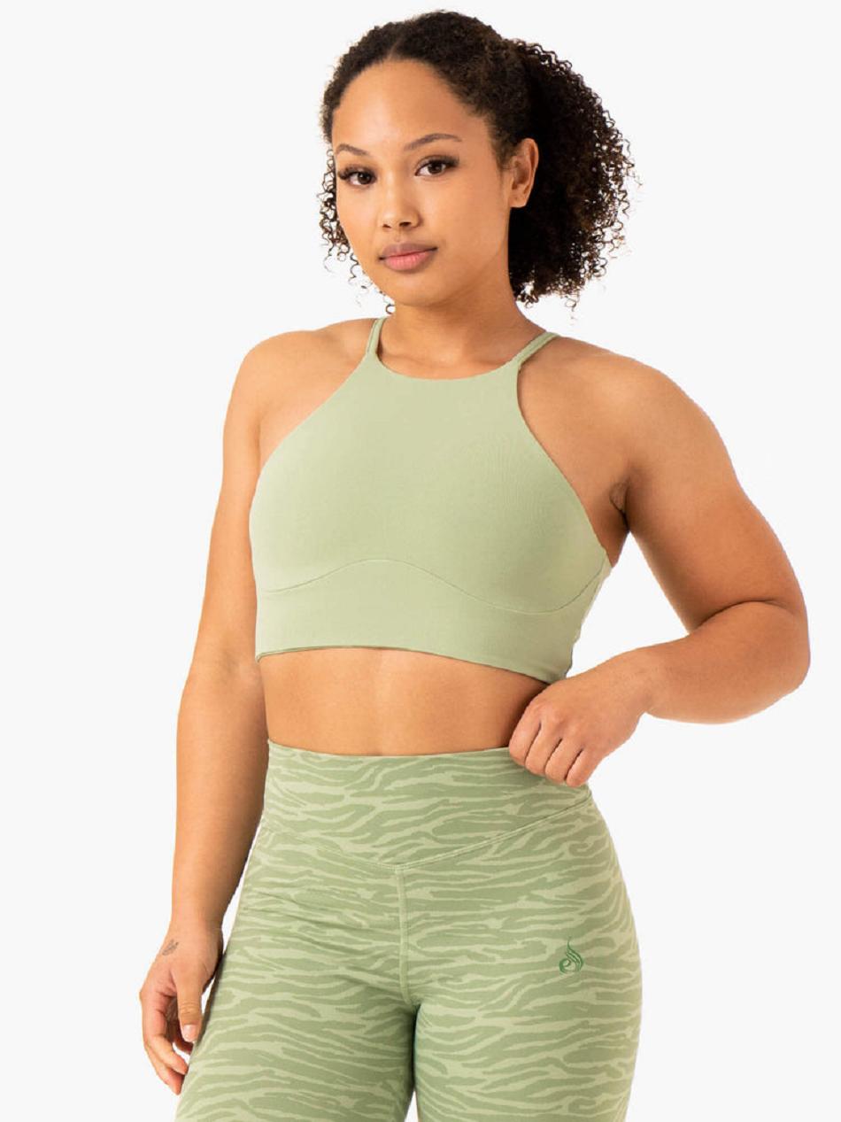 Green Women's Ryderwear Transform Reversible Sports Bras | 53FV48823