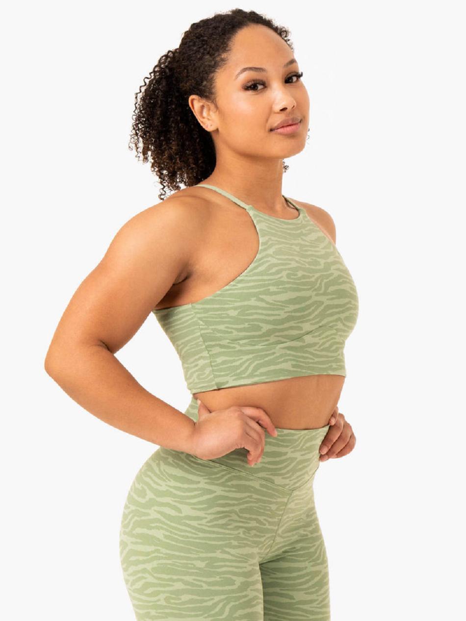 Green Women's Ryderwear Transform Reversible Sports Bras | 53FV48823