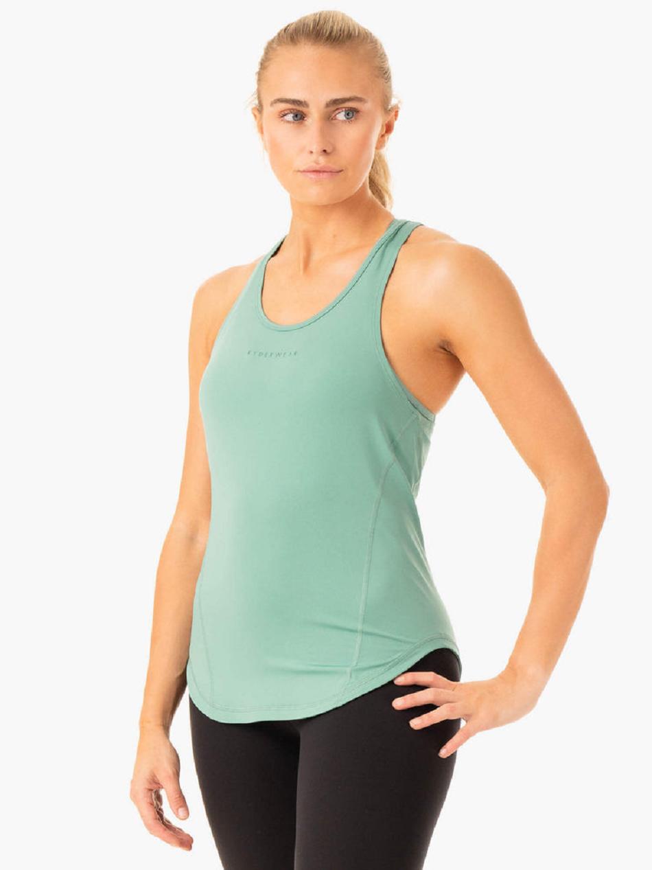 Green Women's Ryderwear Transform Training Tank Top | 114T59463