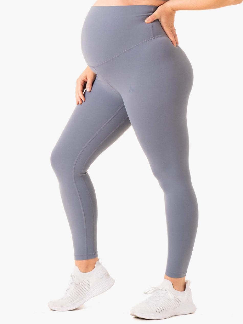 Grey / Blue Women\'s Ryderwear Active Bump Leggings | 6Y4163229