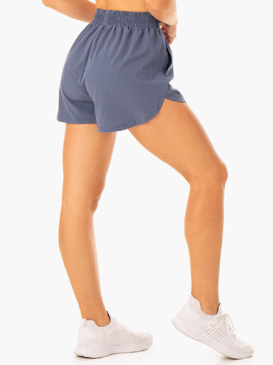 Grey / Blue Women's Ryderwear Element Training Shorts | 55YR64209