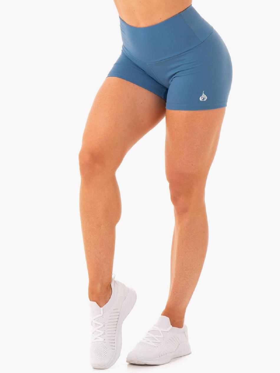 Grey / Blue Women\'s Ryderwear Staples Booty Shorts Scrunch Bum | 42RW10991