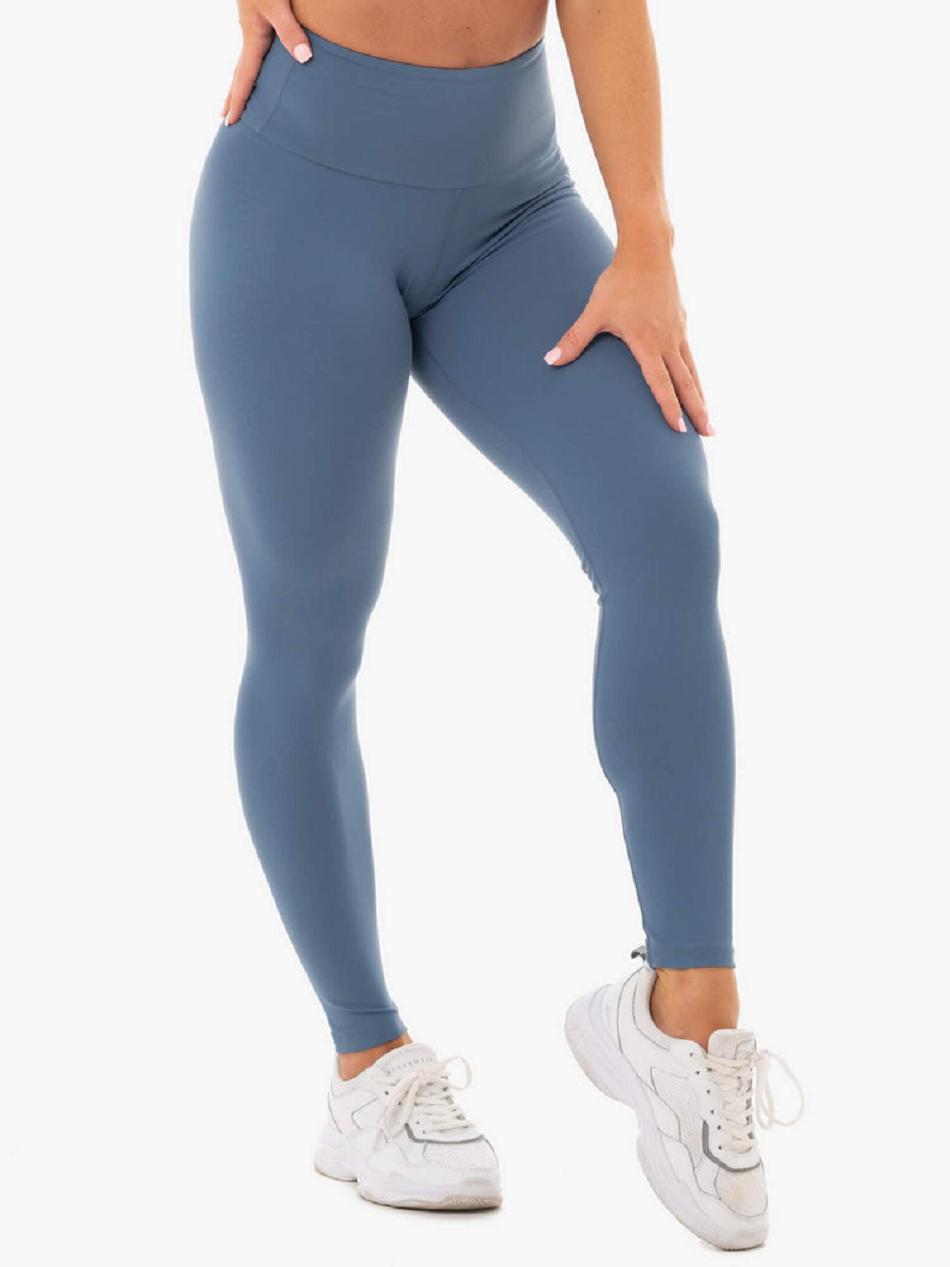 Grey / Blue Women's Ryderwear Staples Leggings Scrunch Bum | 42EW69385