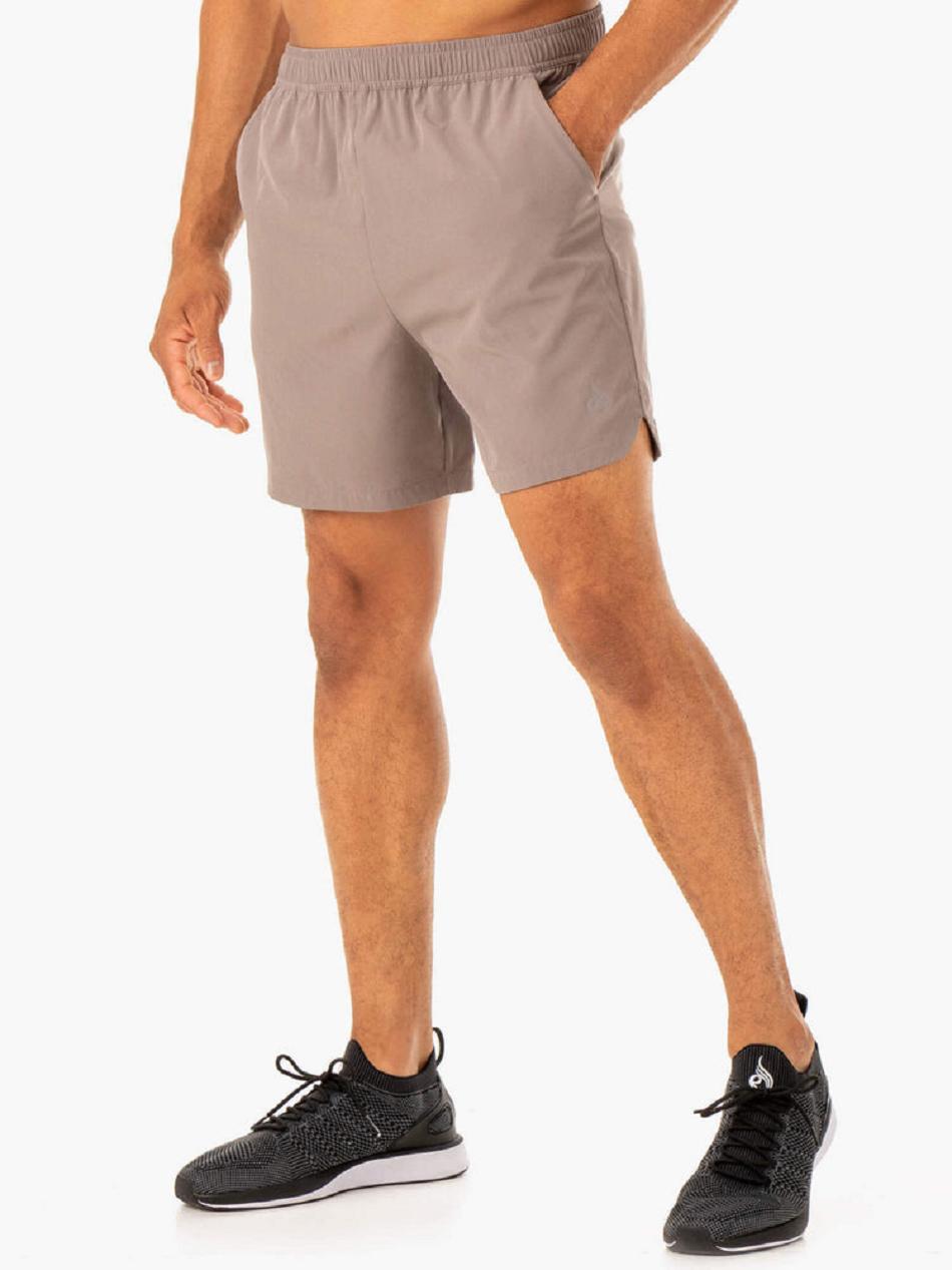 Grey Brown Men's Ryderwear Division Training Shorts | 155J44002