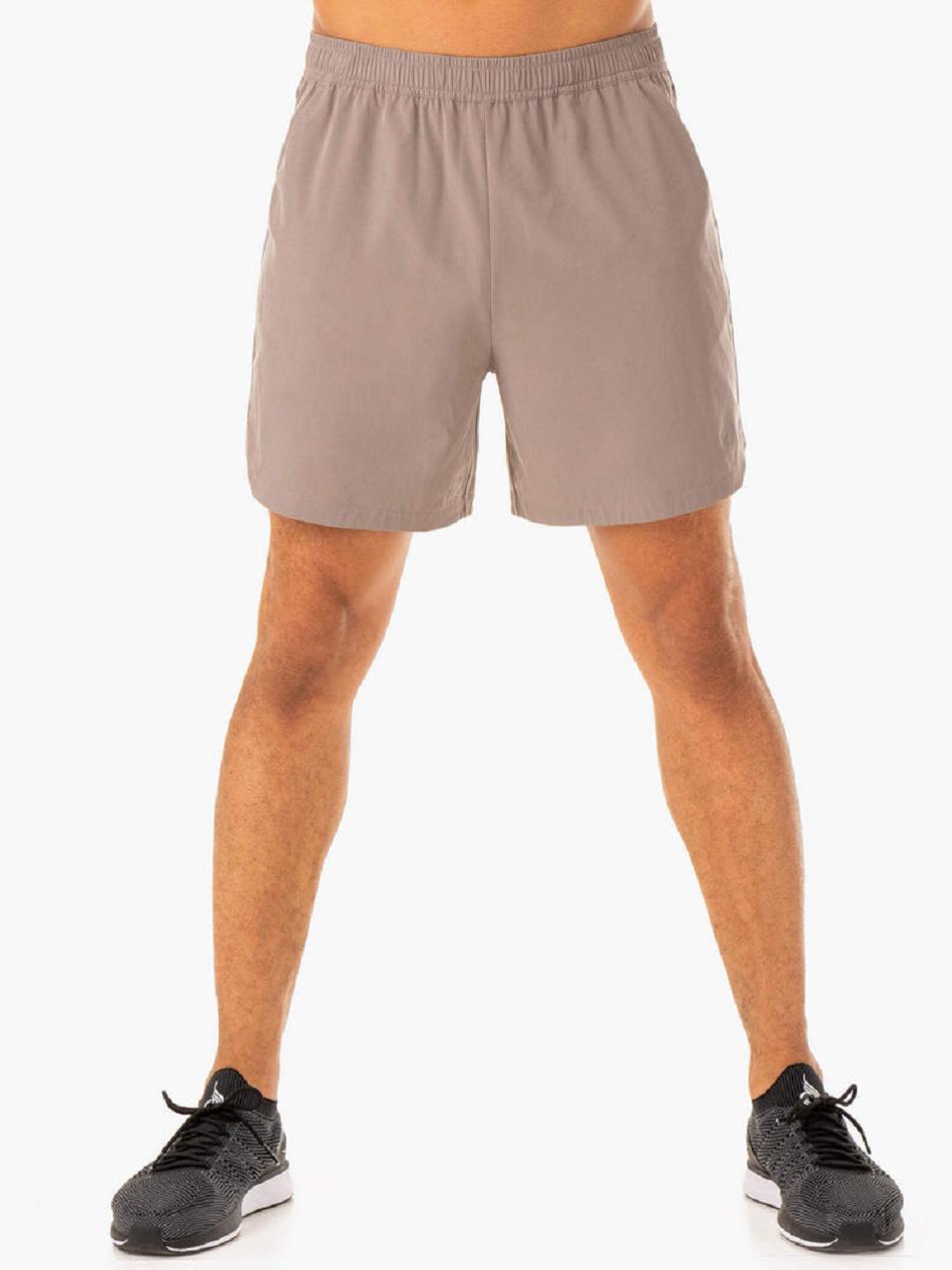 Grey Brown Men\'s Ryderwear Division Training Shorts | 155J44002