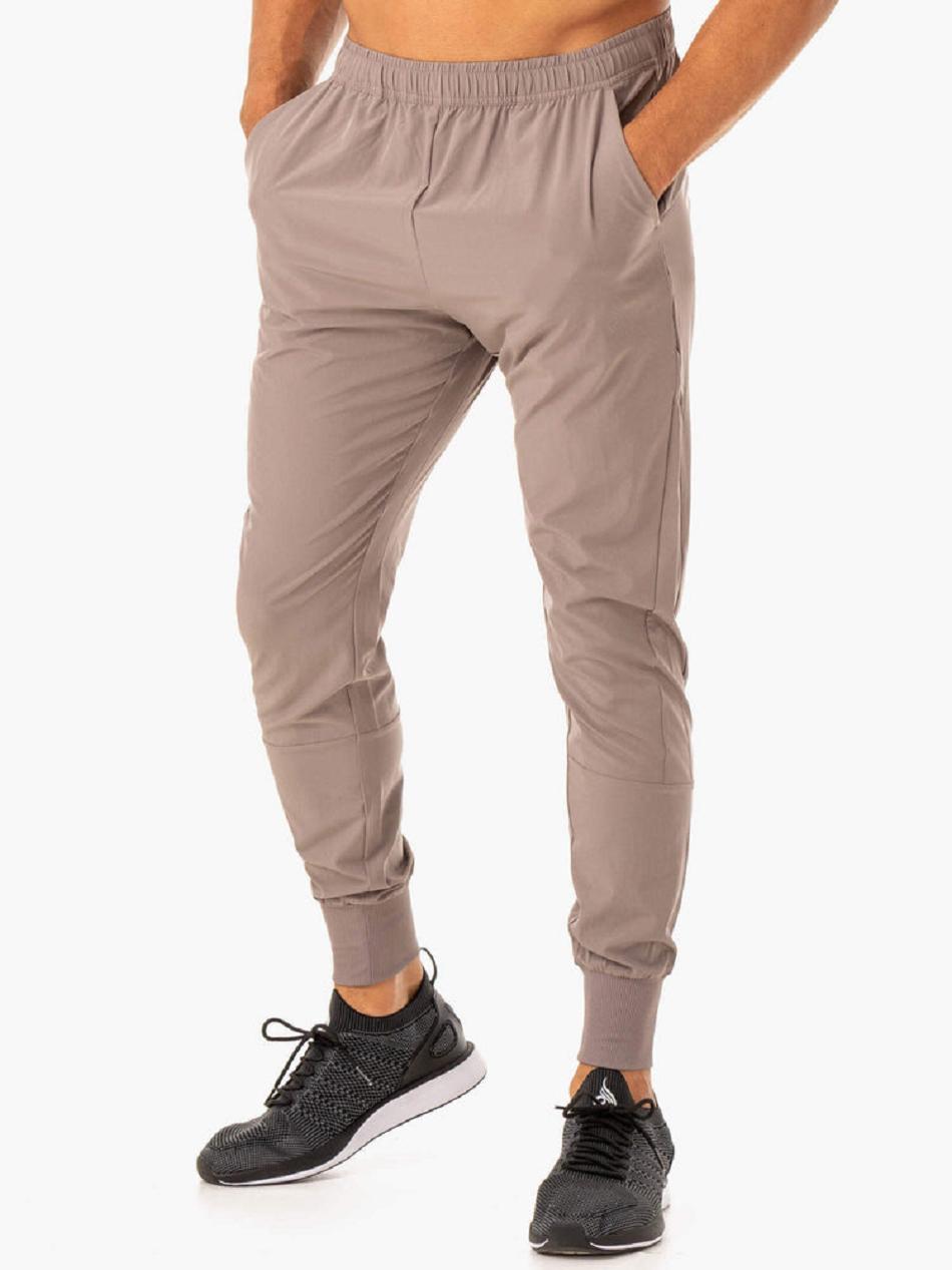 Grey Brown Men's Ryderwear Division Woven Pants | 656Y81036