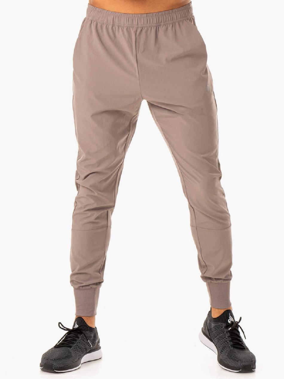 Grey Brown Men\'s Ryderwear Division Woven Pants | 656Y81036