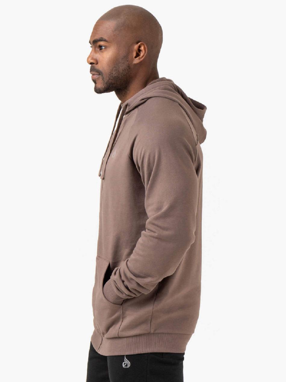 Grey Brown Men's Ryderwear Pursuit Zip Up Jackets | 154J36936