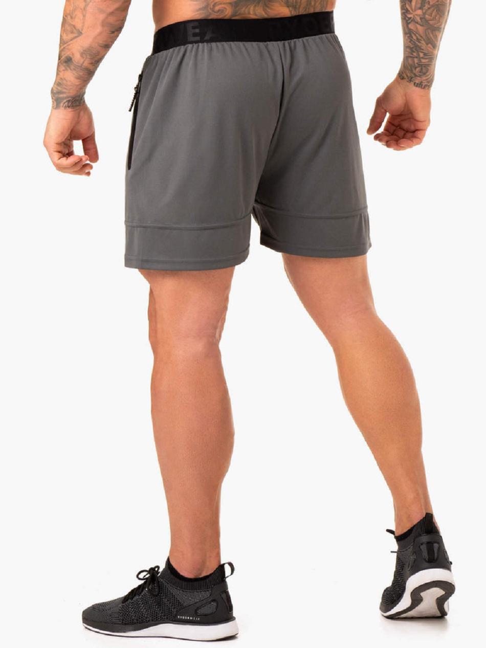 Grey Men's Ryderwear Action Mesh Shorts | RFD47408