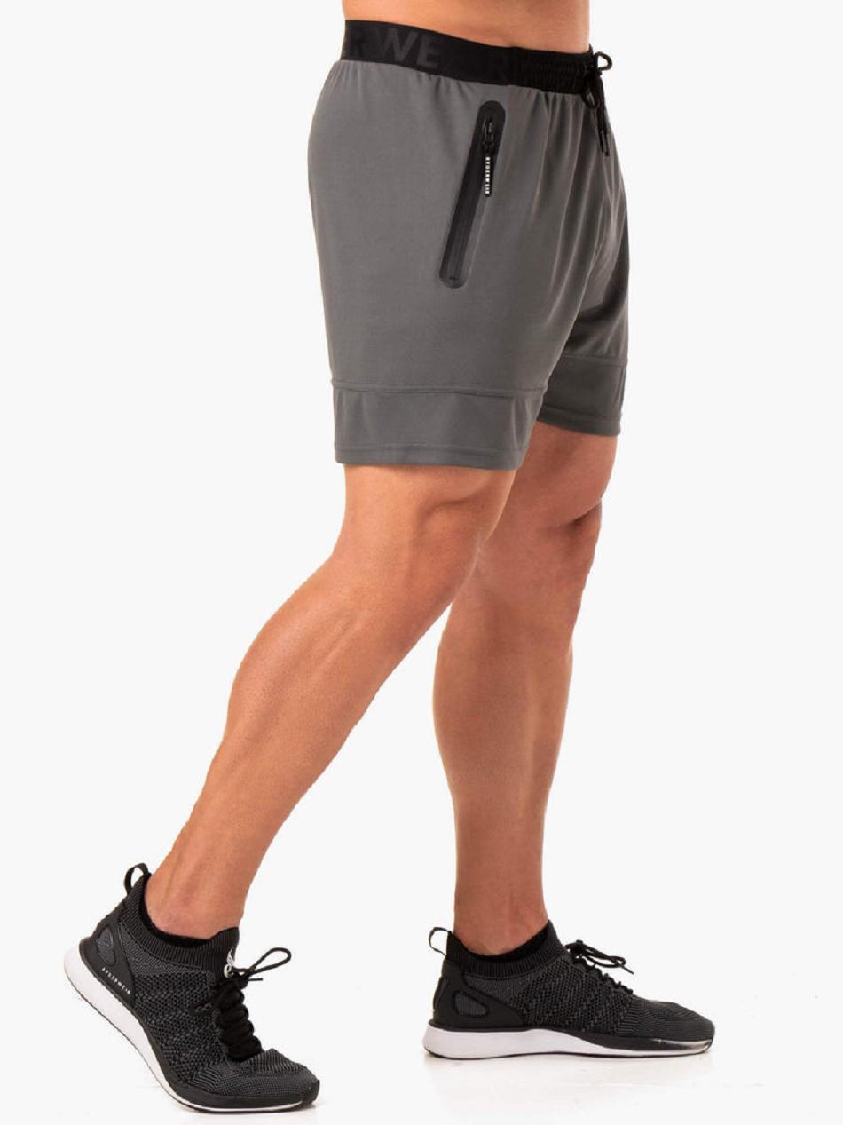 Grey Men's Ryderwear Action Mesh Shorts | RFD47408