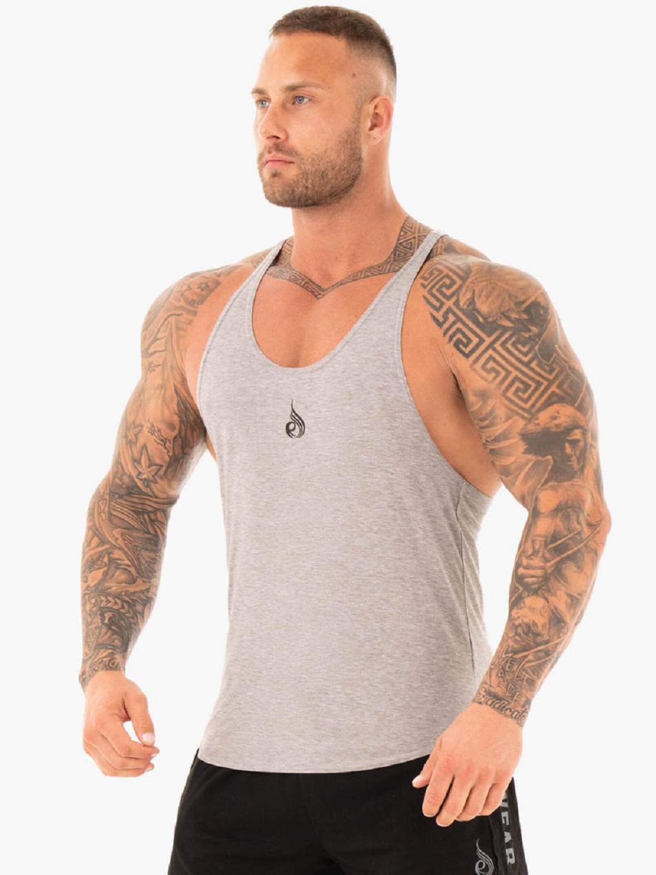 Grey Men's Ryderwear Active T-Back Stringers | A2X21345