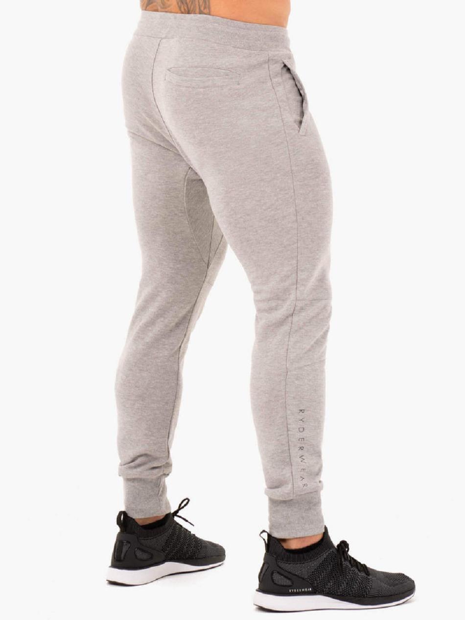 Grey Men's Ryderwear Athletic Fleece Track Pants | BG9319484