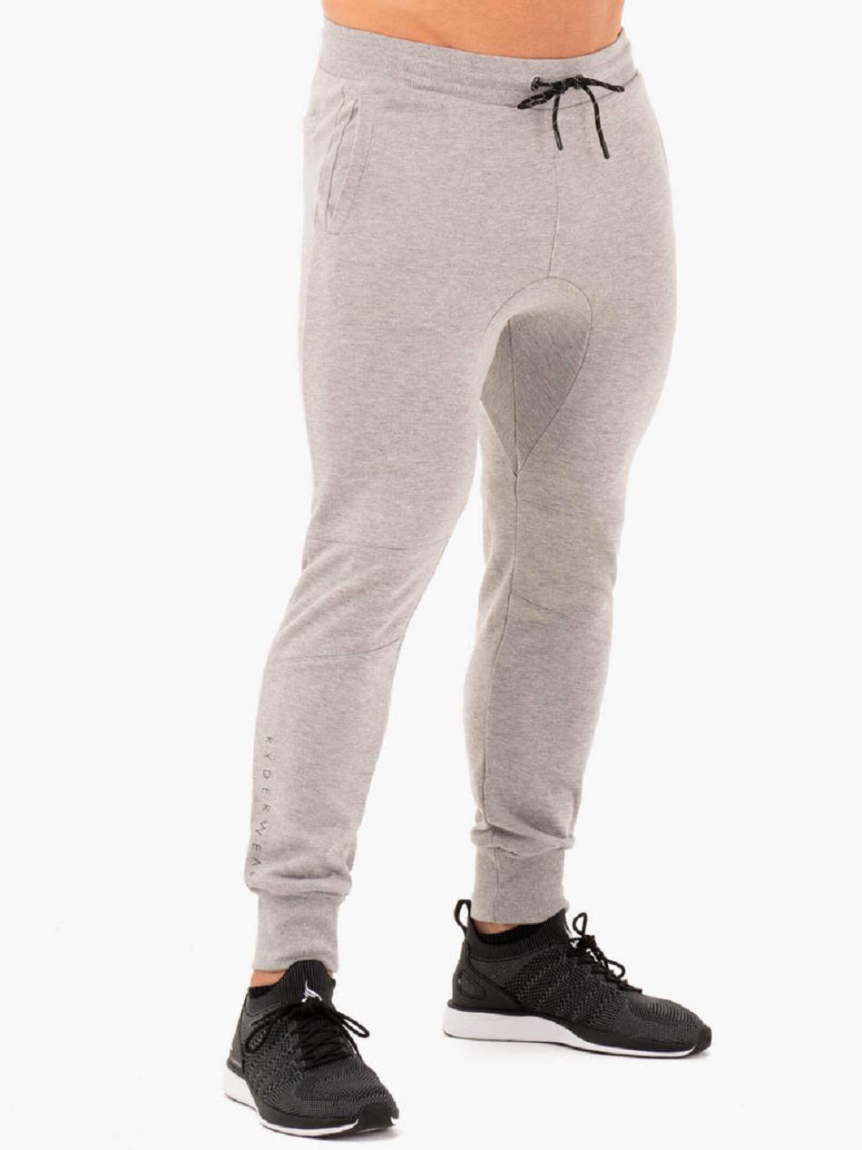 Grey Men's Ryderwear Athletic Fleece Track Pants | BG9319484