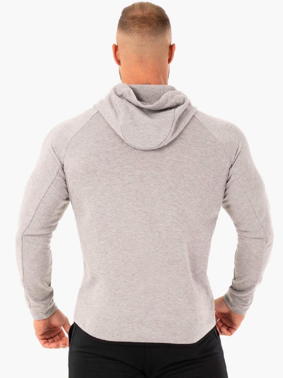 Grey Men's Ryderwear Athletic Zip Up Hoodie | 92JS65481